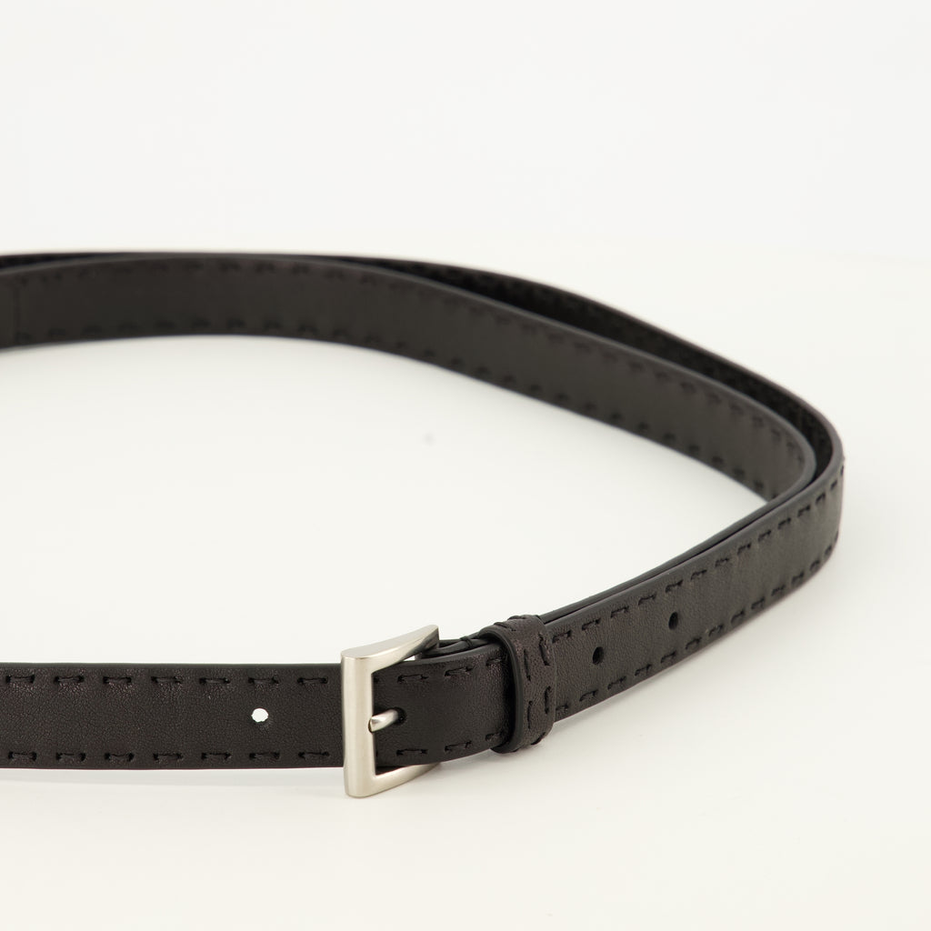 Ceintures Ceinture noire en cuir nappa Prada Noir Femme