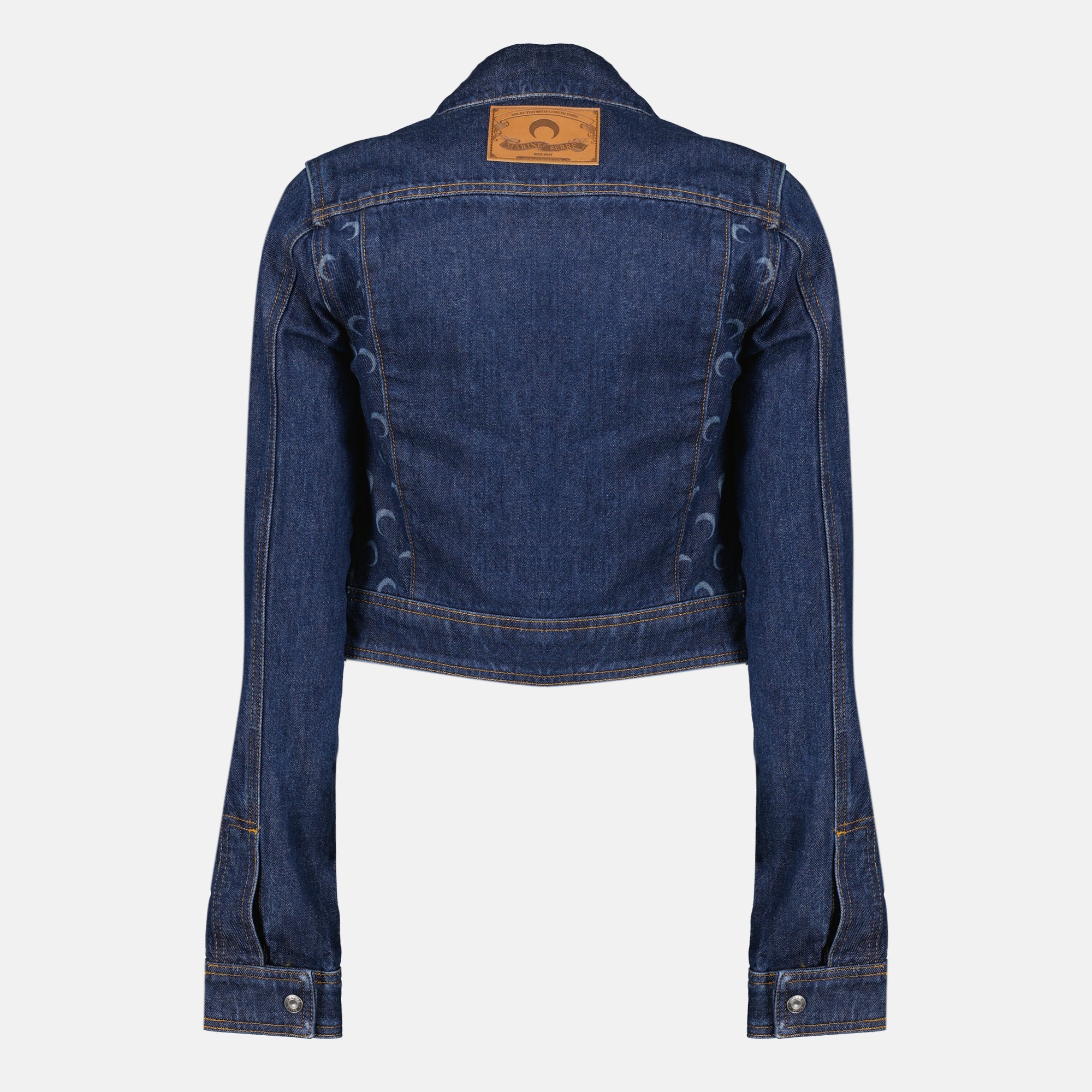 Vestes Giacca in Denim Trucker Blu Scuro Marine Serre Bleu foncé Femme