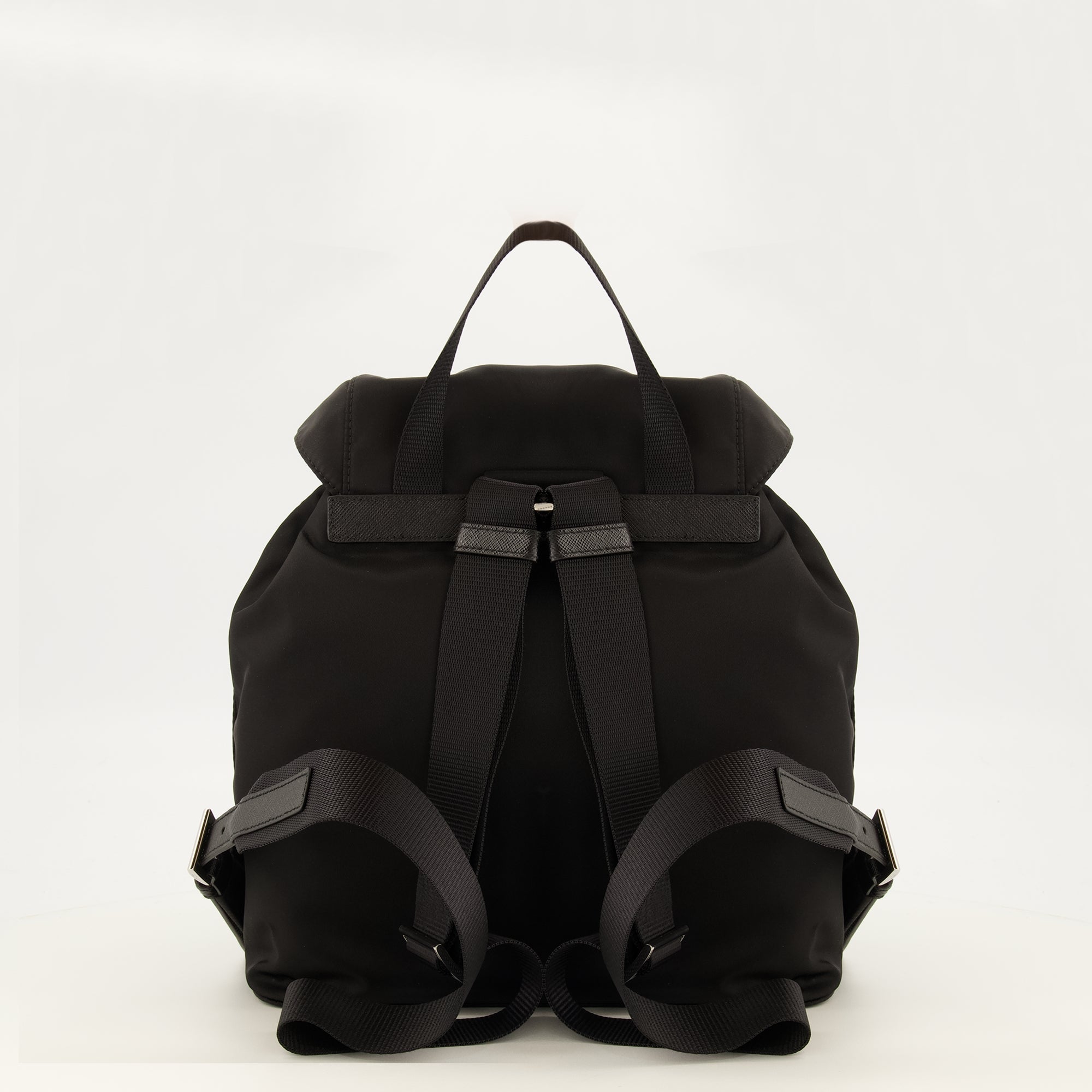 Sacs à dos 작은 검정색 Re-Nylon 백팩 Prada Noir Femme