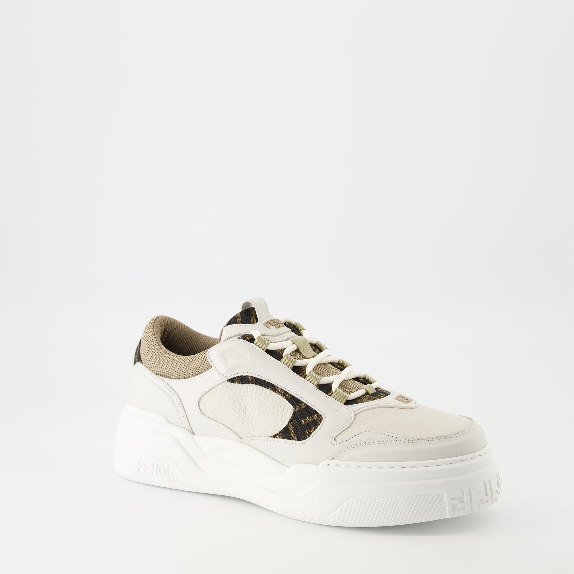 Sneakers Baskets Fendi Force Fendi Beige Homme