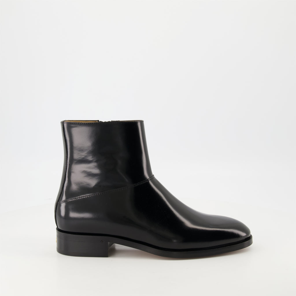 Botas e botins Botas de Cuir Pat até ao Tornozelo Valentino Garavani Preto Homme