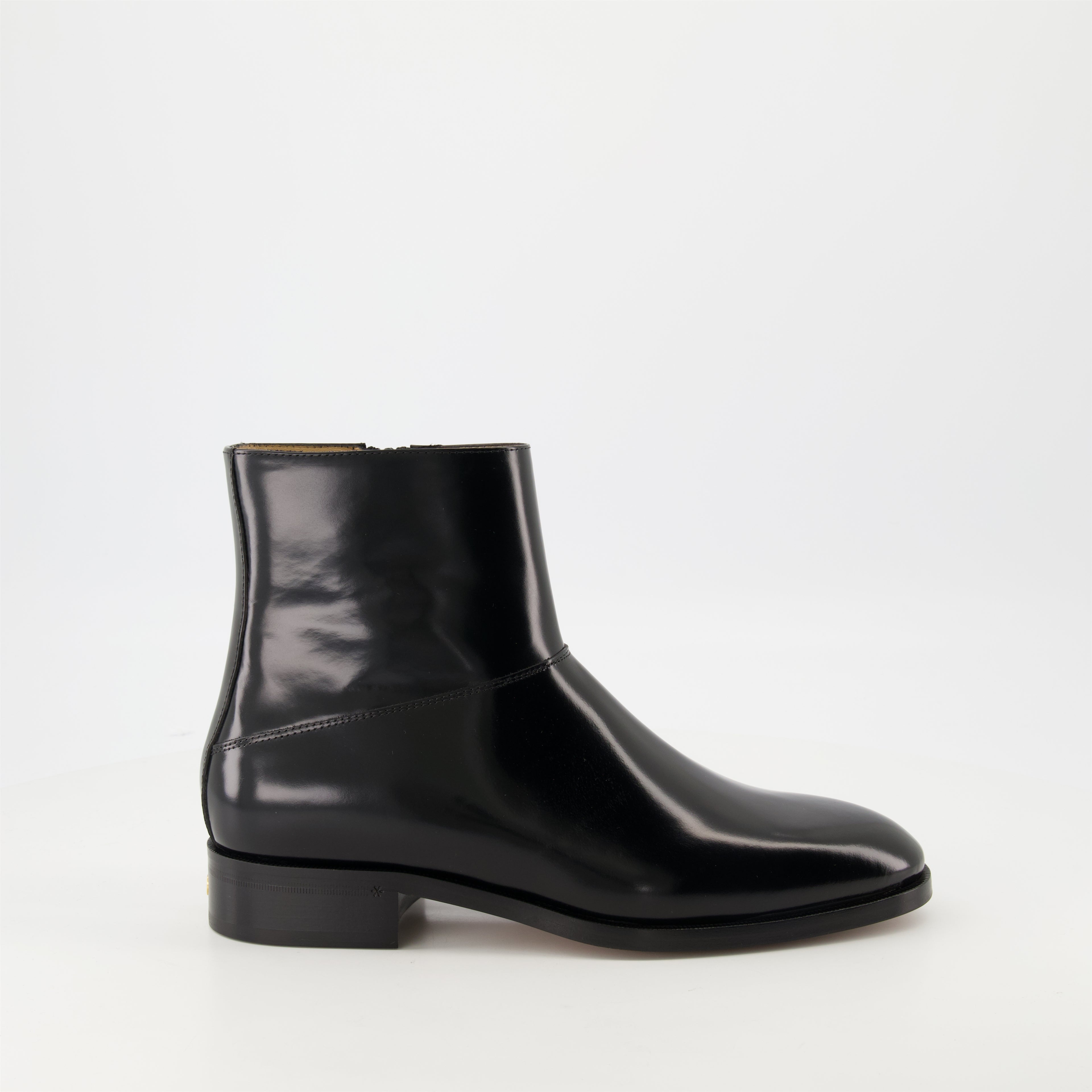 Bottes et bottines Bottines Pat en cuir Valentino Garavani Noir Homme