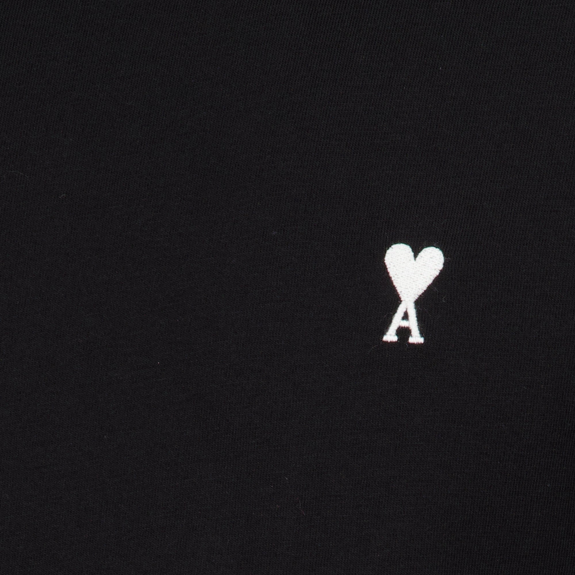 T-shirts 검은색 면 티셔츠 Ami PARIS Noir Homme