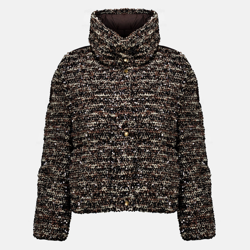 Manteaux 2-in-1 포에티크 다운 재킷 시퀸 장식 Moncler Marron Femme