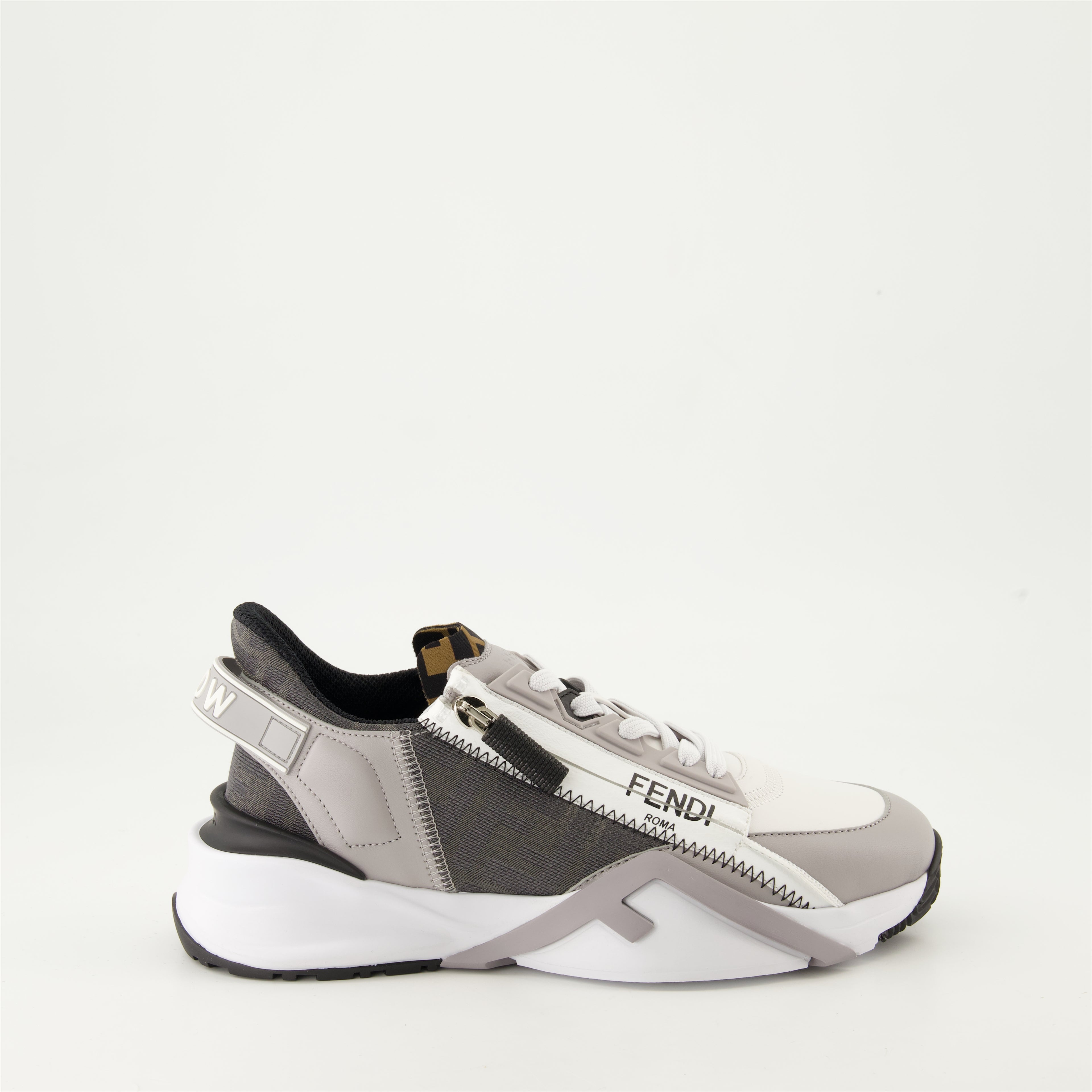 Tênis Baskets Fendi Flow Fendi Cinza Femme