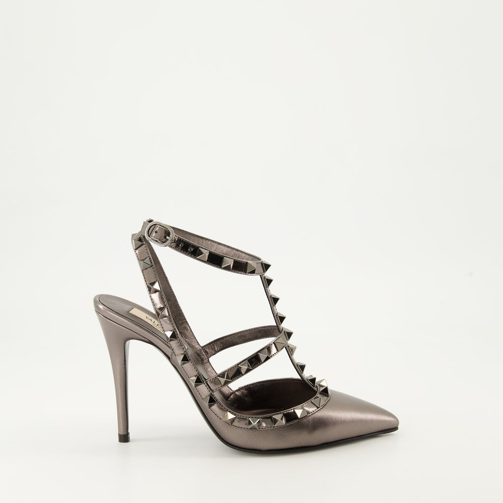 Pumps Rockstud Heels Valentino Garavani Silber Femme