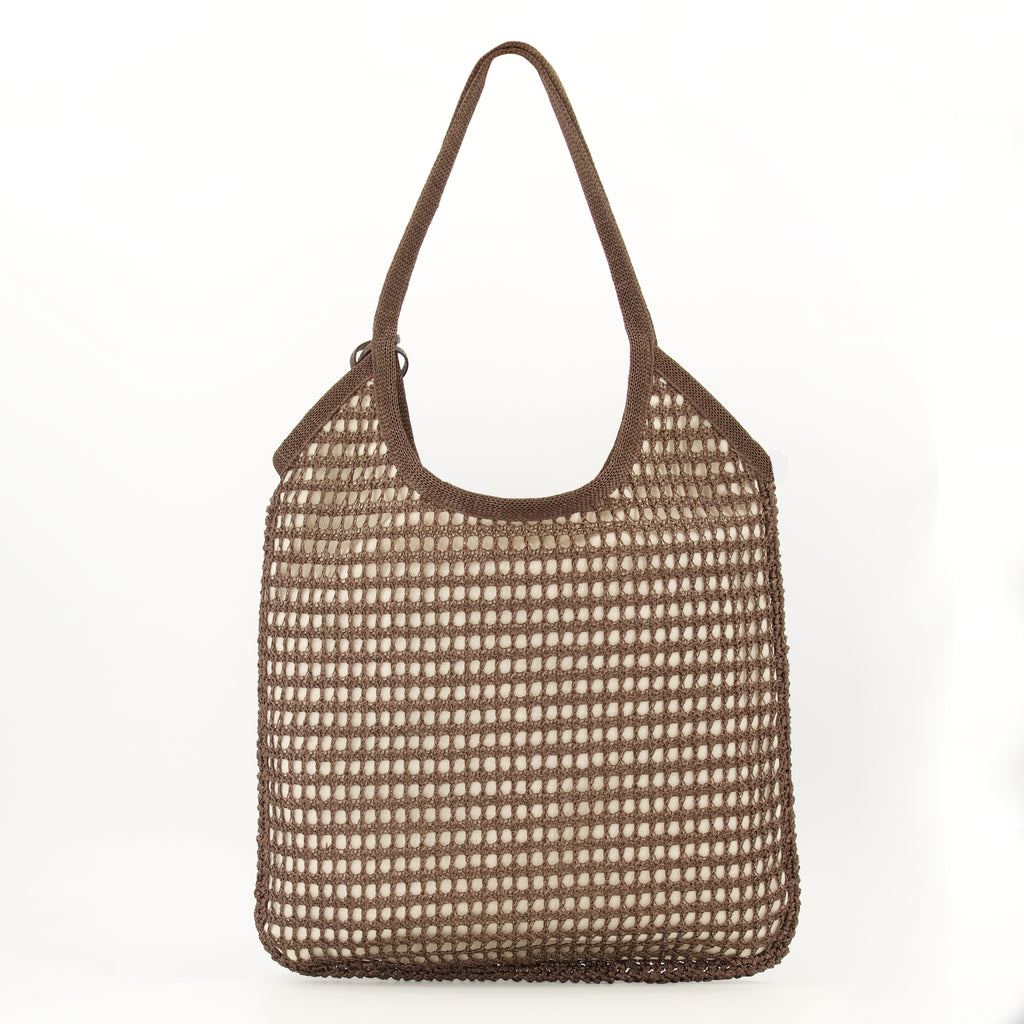 Sacs cabas Sac Ivy en raphia crochet marron Miu Miu Marron Femme