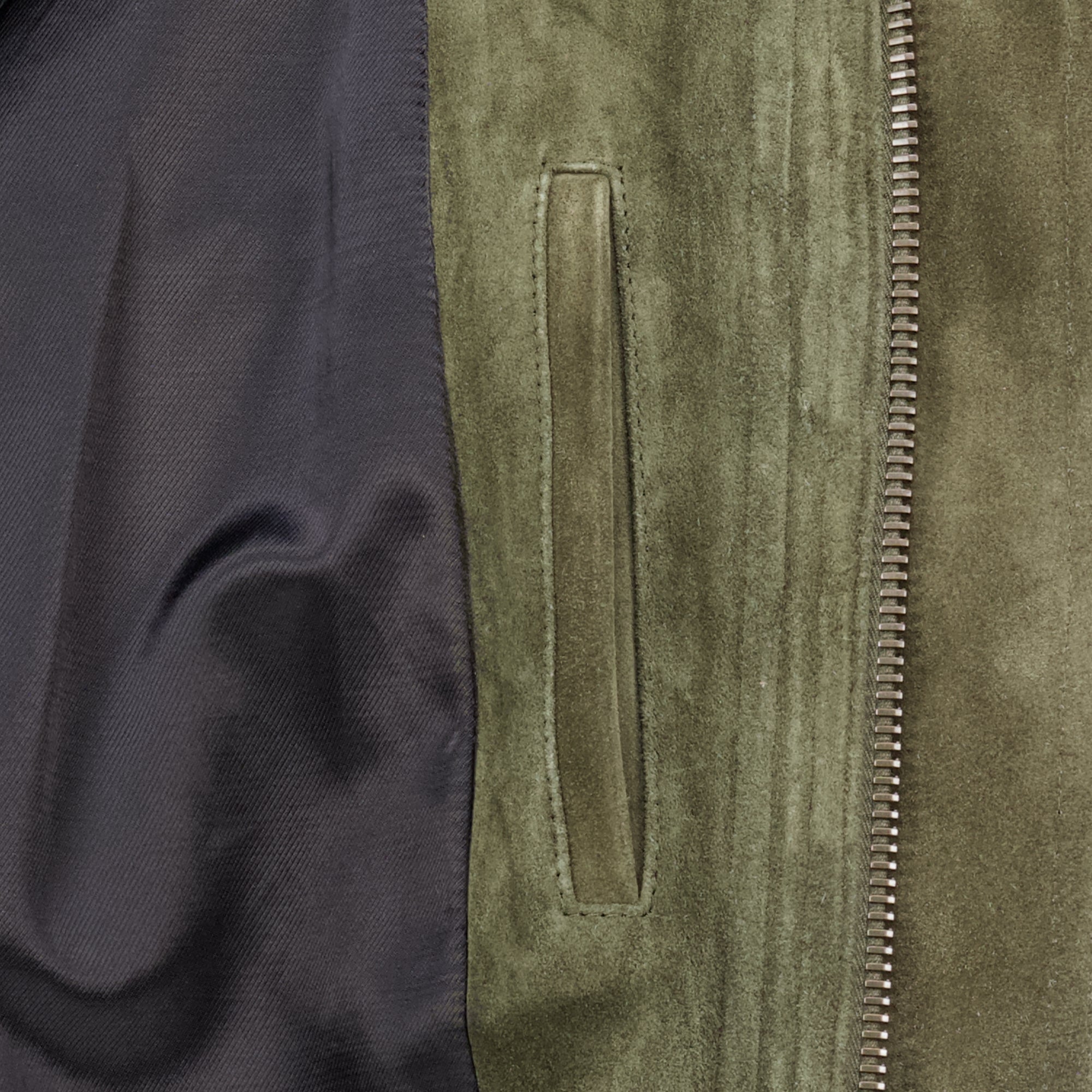 Vestes Bomber de ante de cuero kaki Saint Laurent Kaki Homme
