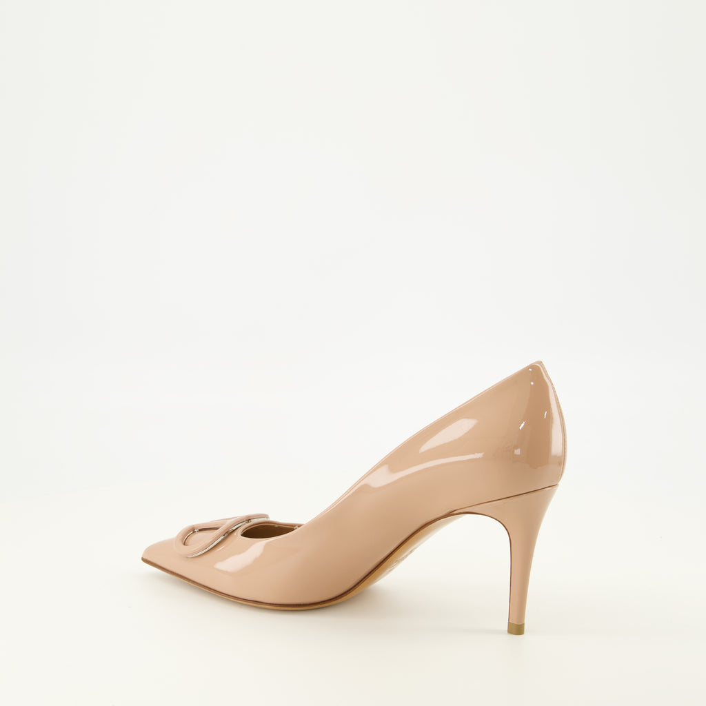 Escarpins VLogo Lackleder Pumps in Beige Valentino Garavani Beige Femme