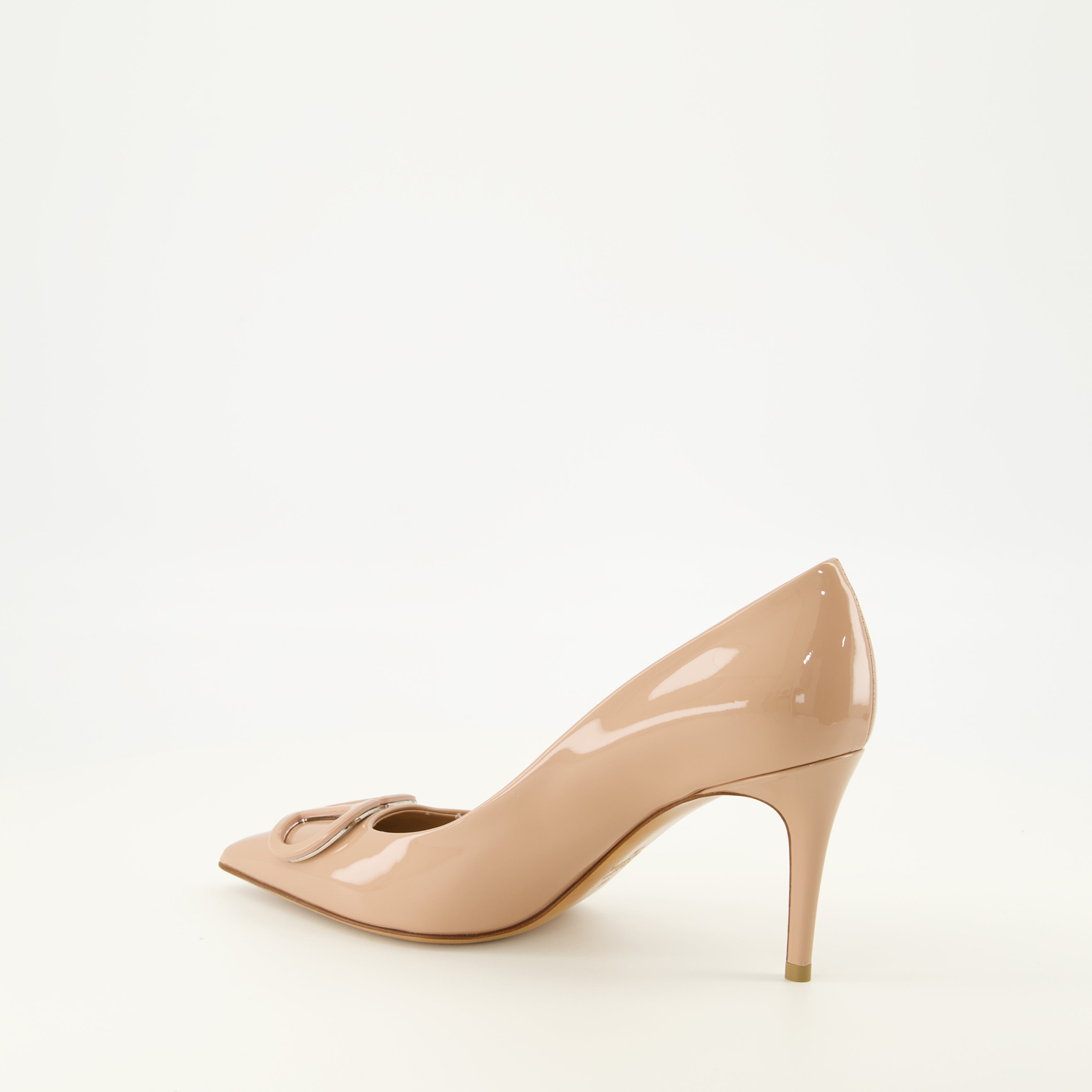 Escarpins Pumps in pelle verniciata VLogo beige Valentino Garavani Beige Femme