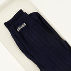 Imagen de los calcetines de seda azul marino de Miu Miu para mujer - Temporada Primavera-Verano 2026 - Vista Detallada 2