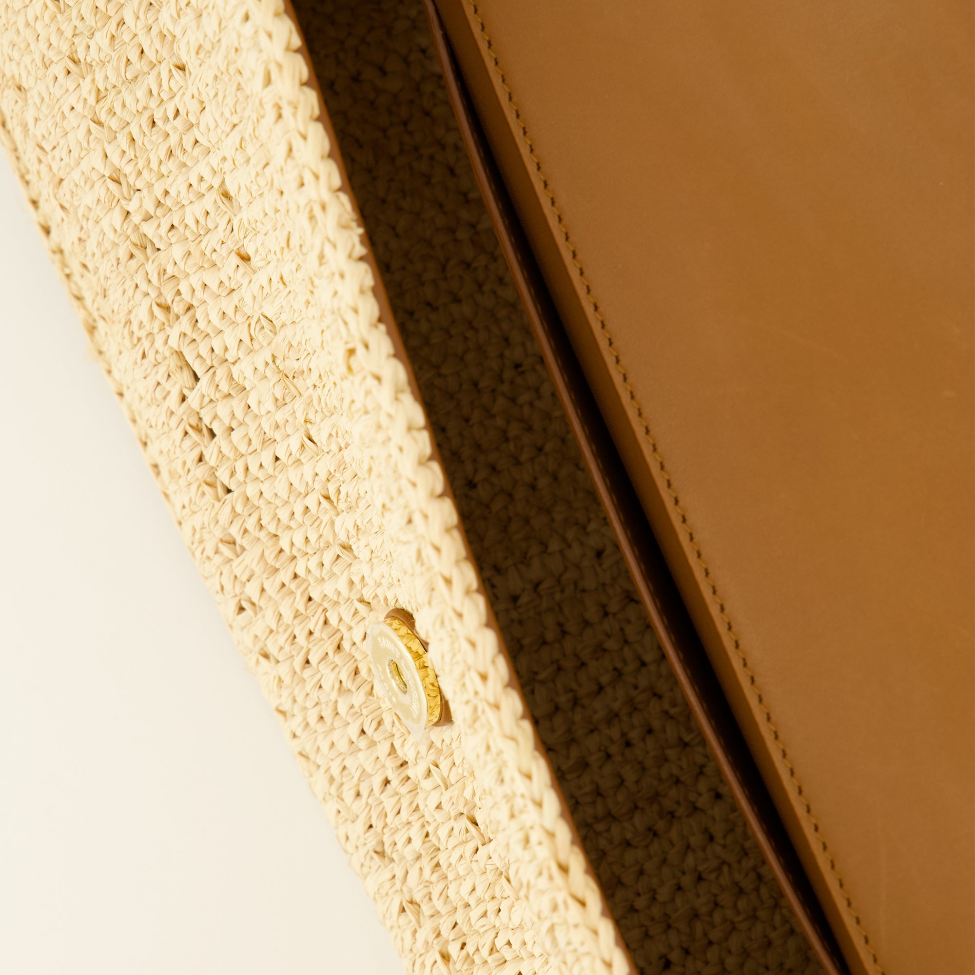 Sacs bandoulière Bolso Loulou en Raffia y Cuero Beige Saint Laurent Beige Femme