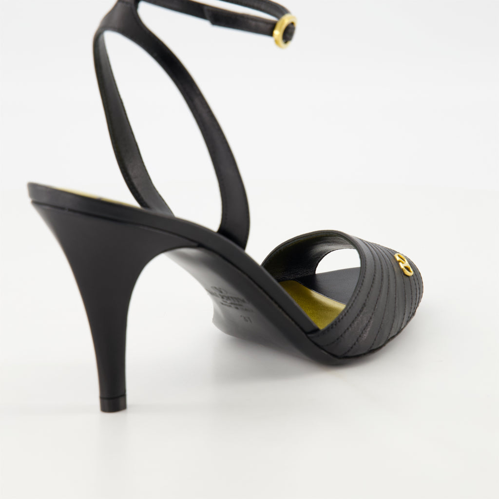 Chaussures ouvertes Sandales à talon Ladycrush Valentino Garavani Noir Femme