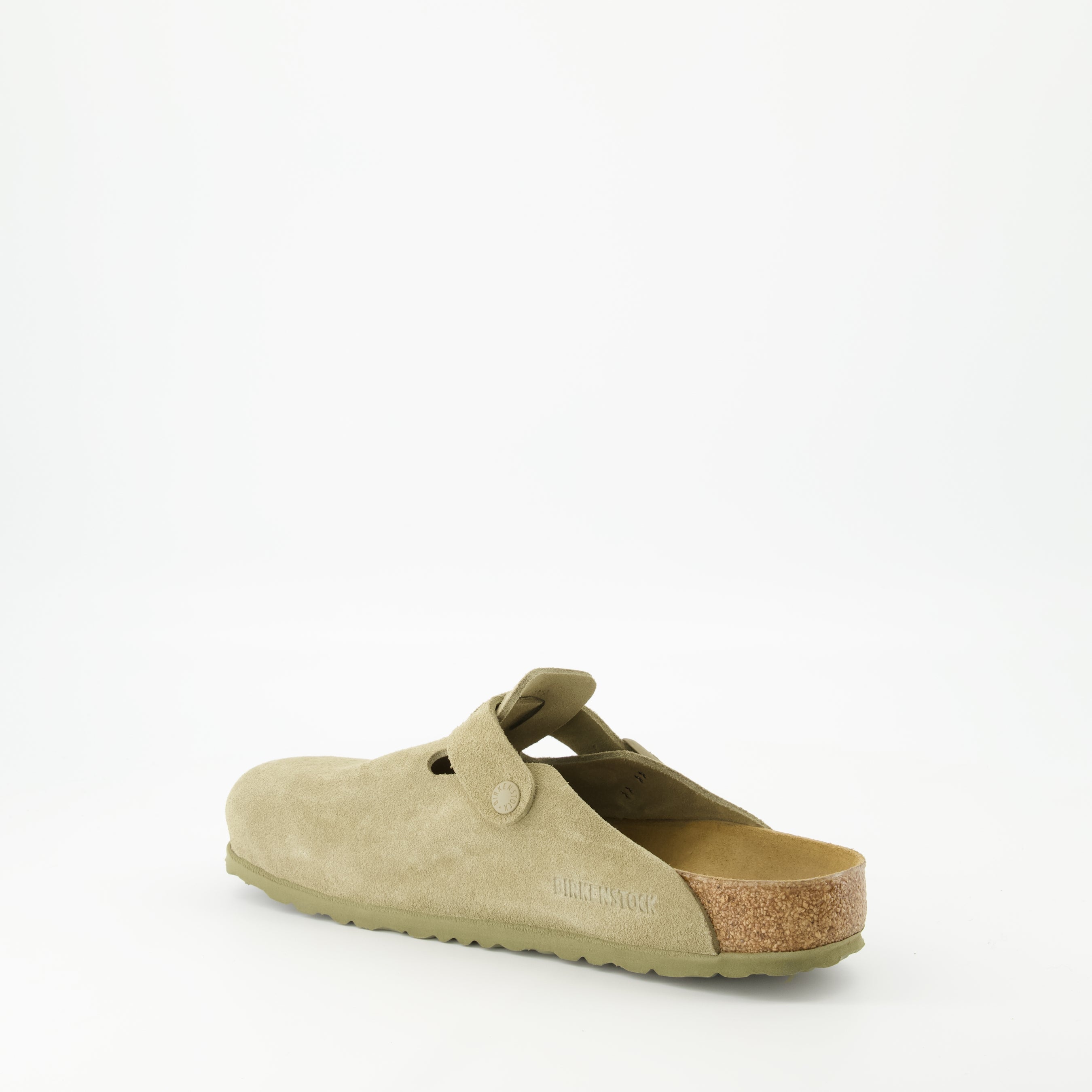 Open shoes Boston Mules Birkenstock Khaki Homme