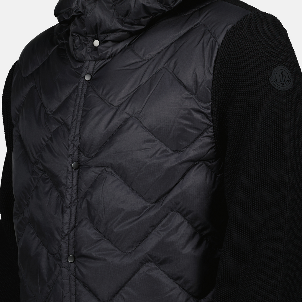 Vestes Veste bi-matière matelassée Moncler Noir Homme