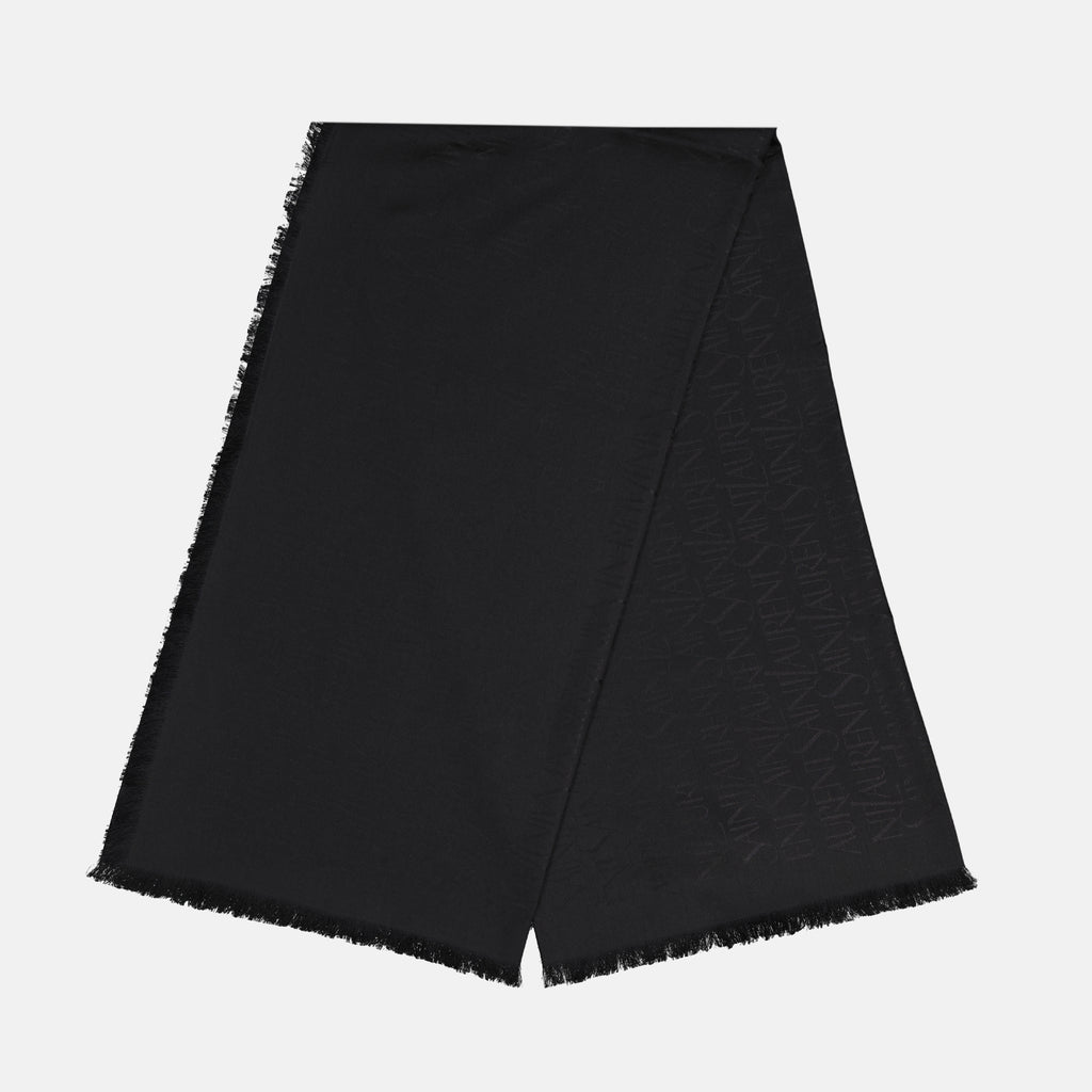 Image de l'article Carré en soie et laine de la marque Saint Laurent pour Homme - Saison Automne-Hiver 2025 - Vue de Dos