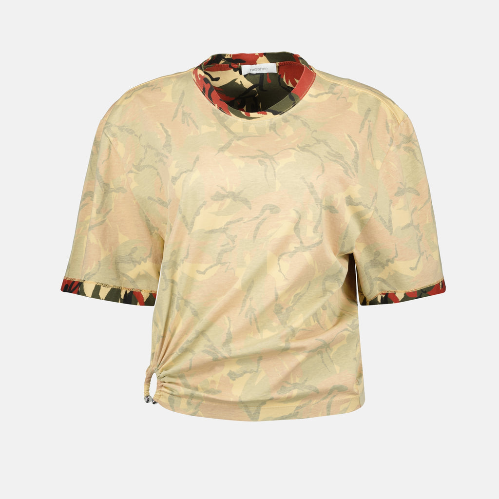 Camisetas Camiseta Piercing Camuflaje Rabanne Beige Femme
