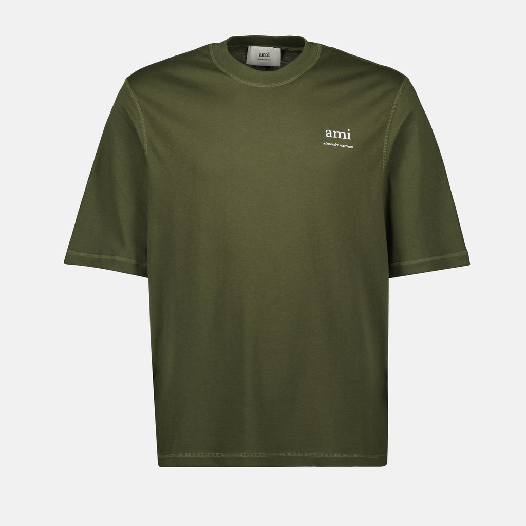 T-Shirts Alexandre Mattiussi T-Shirt Ami PARIS Khaki Homme