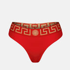 ビーチウェア グレカビキニボトム Versace 赤 Femme