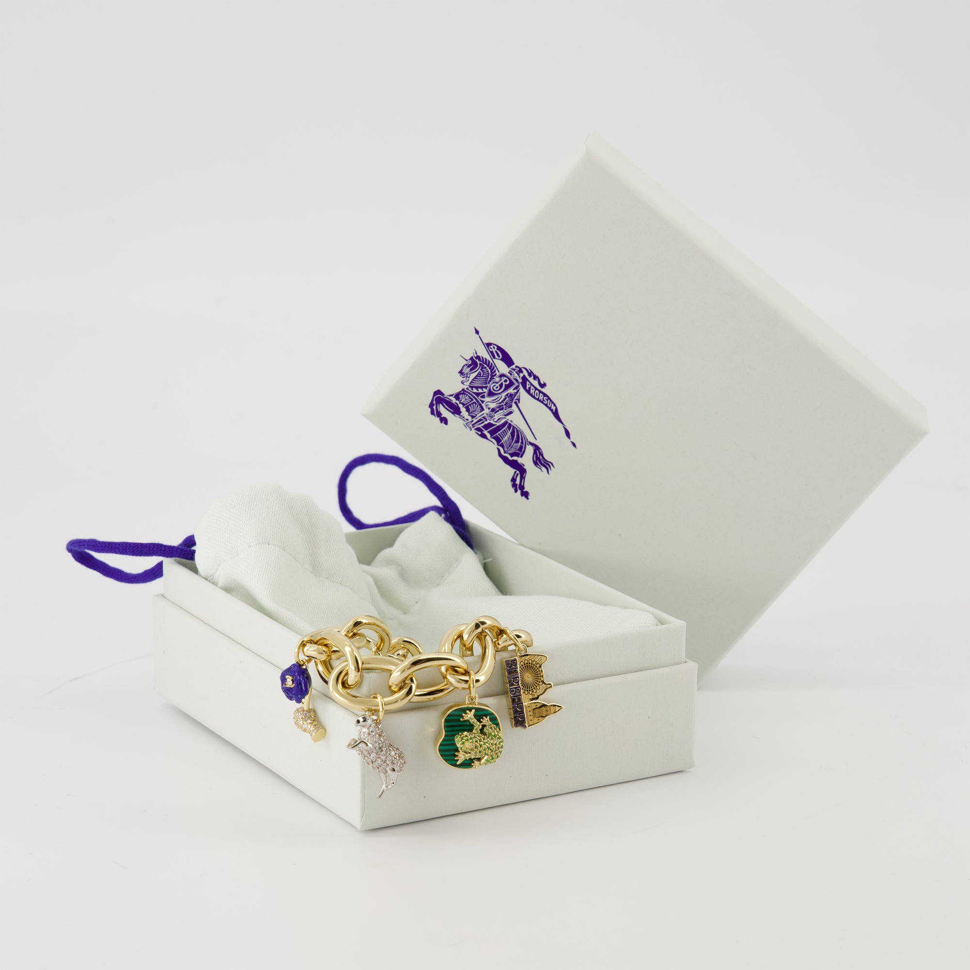 Bijoux Charm Gold Bracelet Burberry Doré Femme