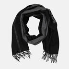 Sciarpe e guanti Écharpe en laine noir et gris Prada Grigio Homme