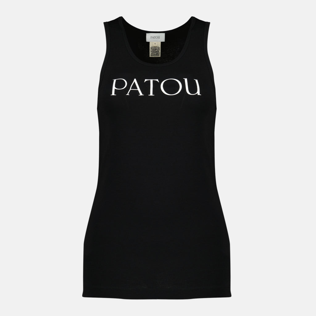 Image de l'article Débardeur côtelé noir de la marque Patou pour Femme - Saison Printemps-Été 2026 - Vue de Face