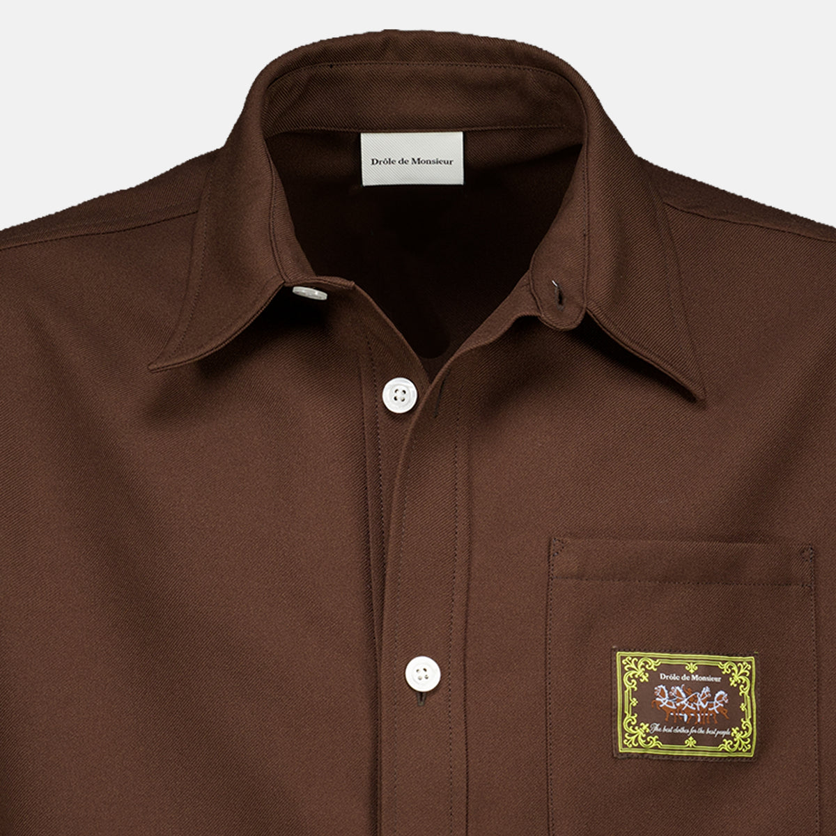 Chemises Chemise élastiquée marron Drole De Monsieur Marron Homme
