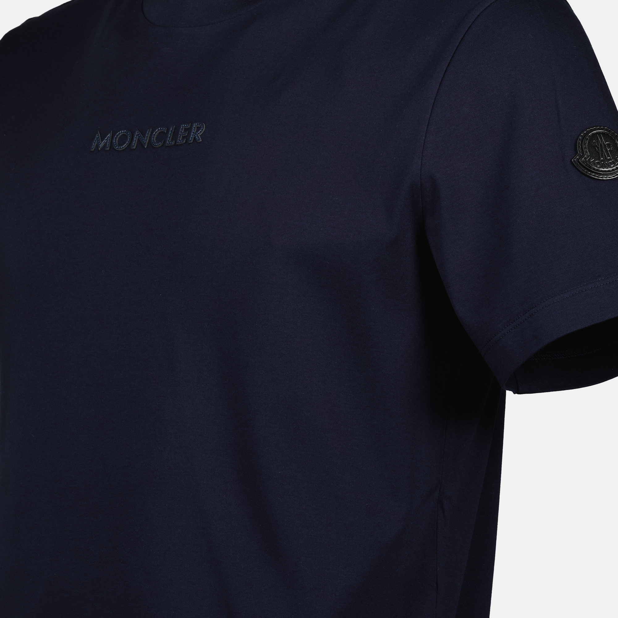 T-shirt T-Shirt Logo Blu Marino Moncler Blu scuro Homme