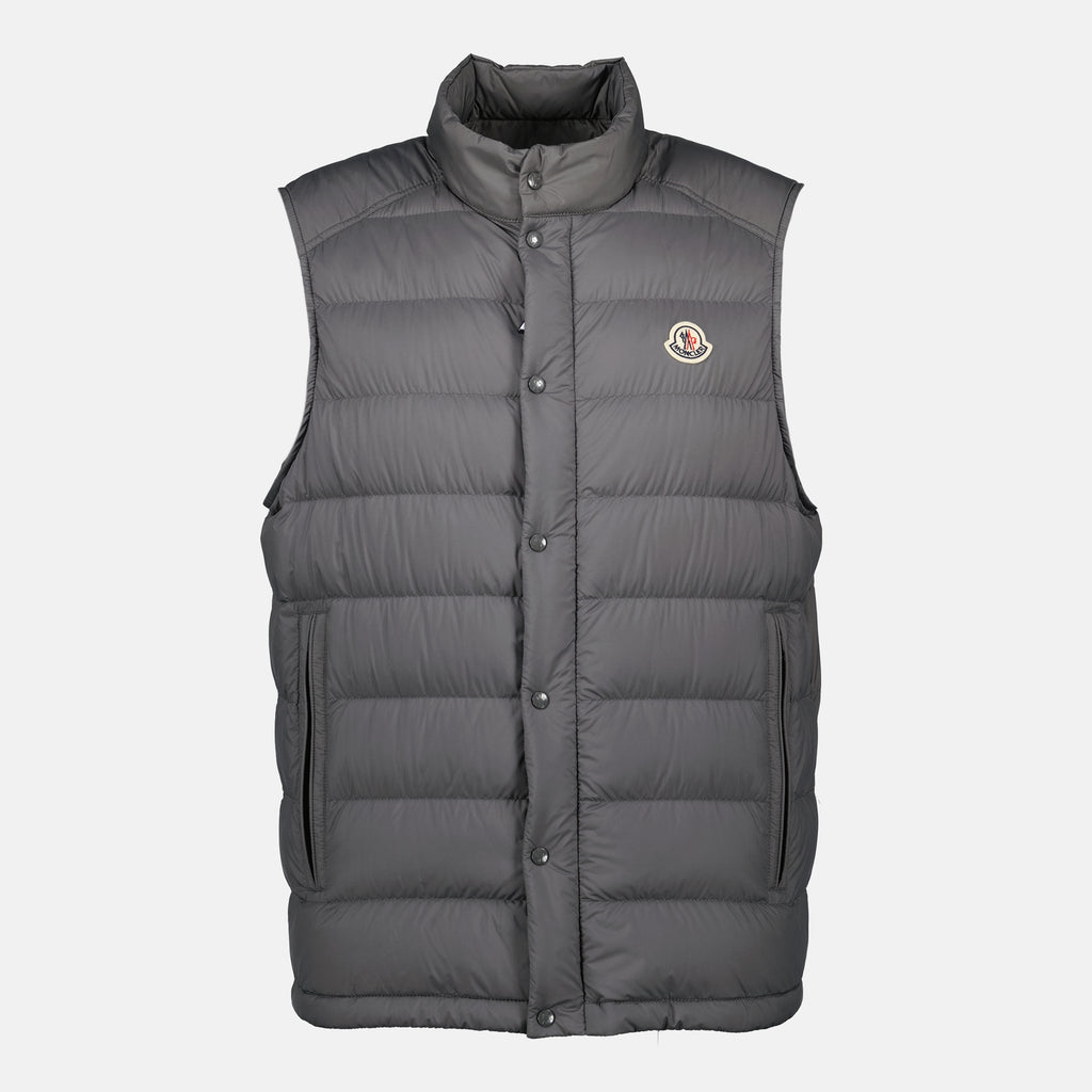 Imagem do colete acolchoado Barthe cinza da Moncler para Homem - Temporada Primavera-Verão 2026 - Vista Frontal