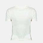 Bild des Artikels Weißes bedrucktes T-Shirt der Marke Mm6 für Frauen - Frühjahr-Sommer 2026 - Rückansicht