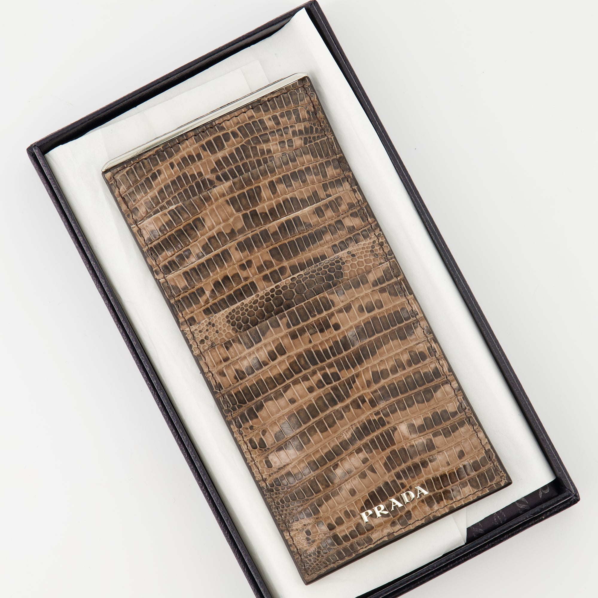 Piccola pelletteria Portacarte Vintage Prada Marrone Homme