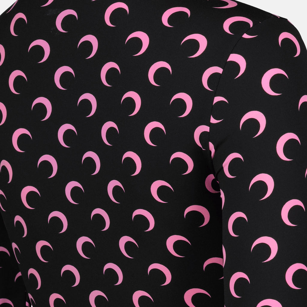 Tops Top jersey Moon negro y rosa Marine Serre Noir Femme