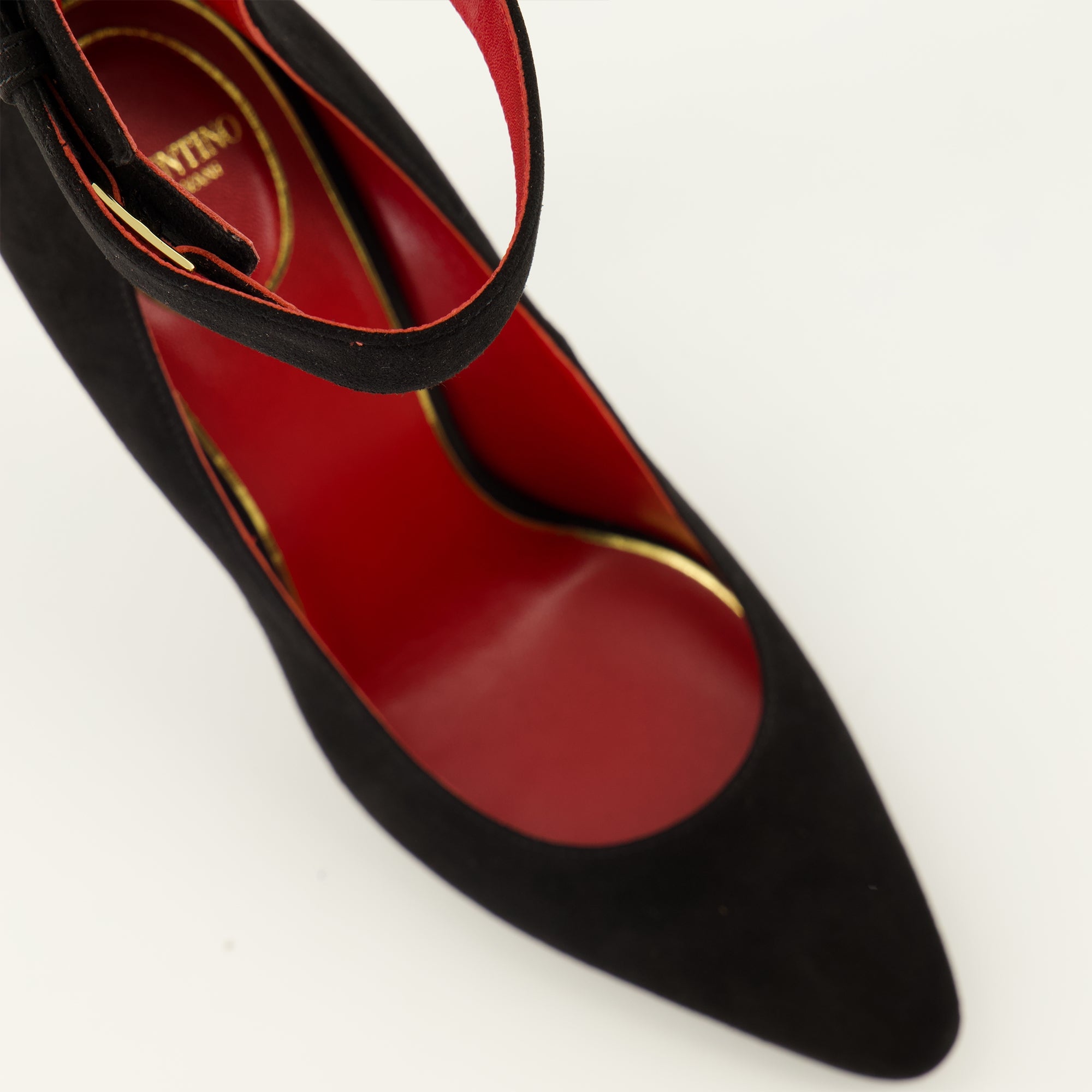 Escarpins Décolleté in Pelle Nera Valentino Garavani Noir Femme
