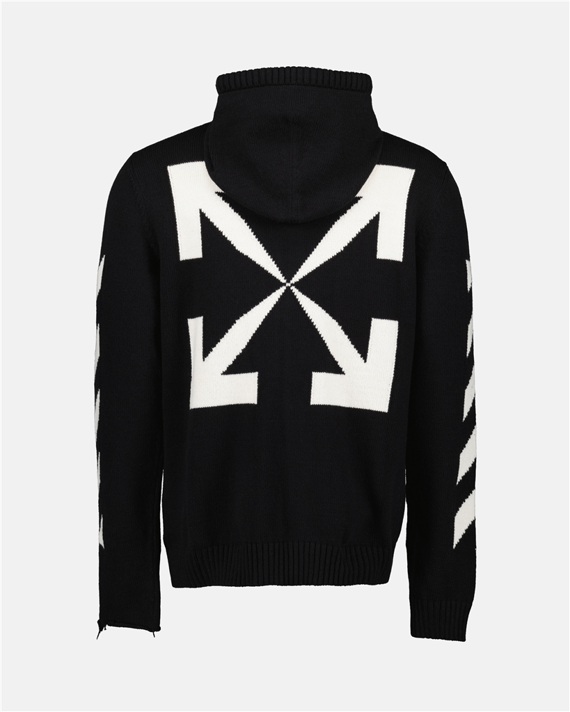 Sweatshirts OMHA080C99KNI001 1001 black white Off-White Schwarz Homme