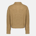 Image de l'article Polo en laine marron de la marque Ami PARIS pour Homme - Saison Automne-Hiver 2025 - Vue de Dos