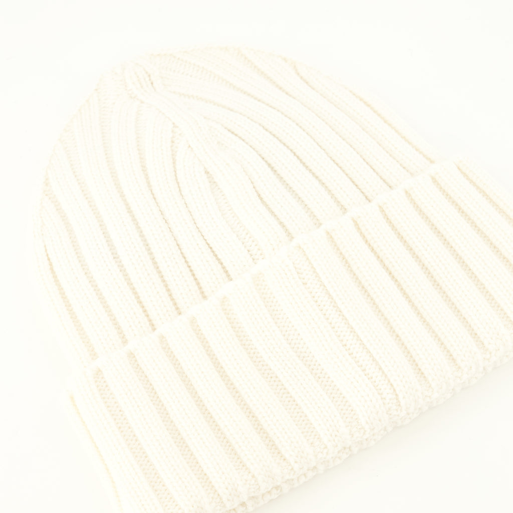 Chapeaux, casquettes et bonnets Gorro de lana blanco con logo Moncler Blanc Femme