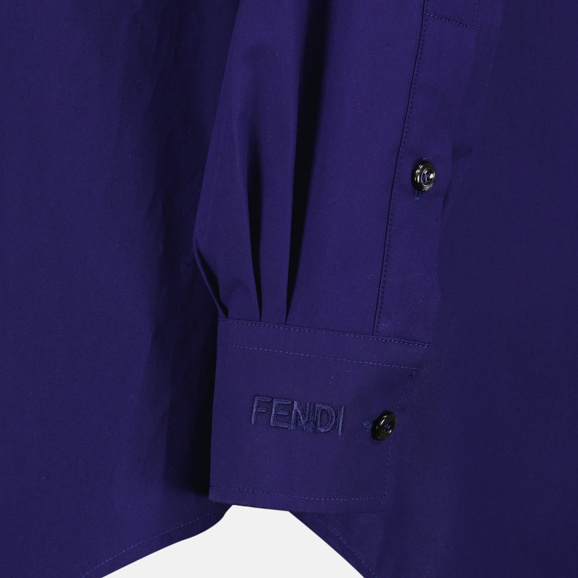 Chemises 진한 파란색 포플린 셔츠 Fendi Bleu foncé Femme