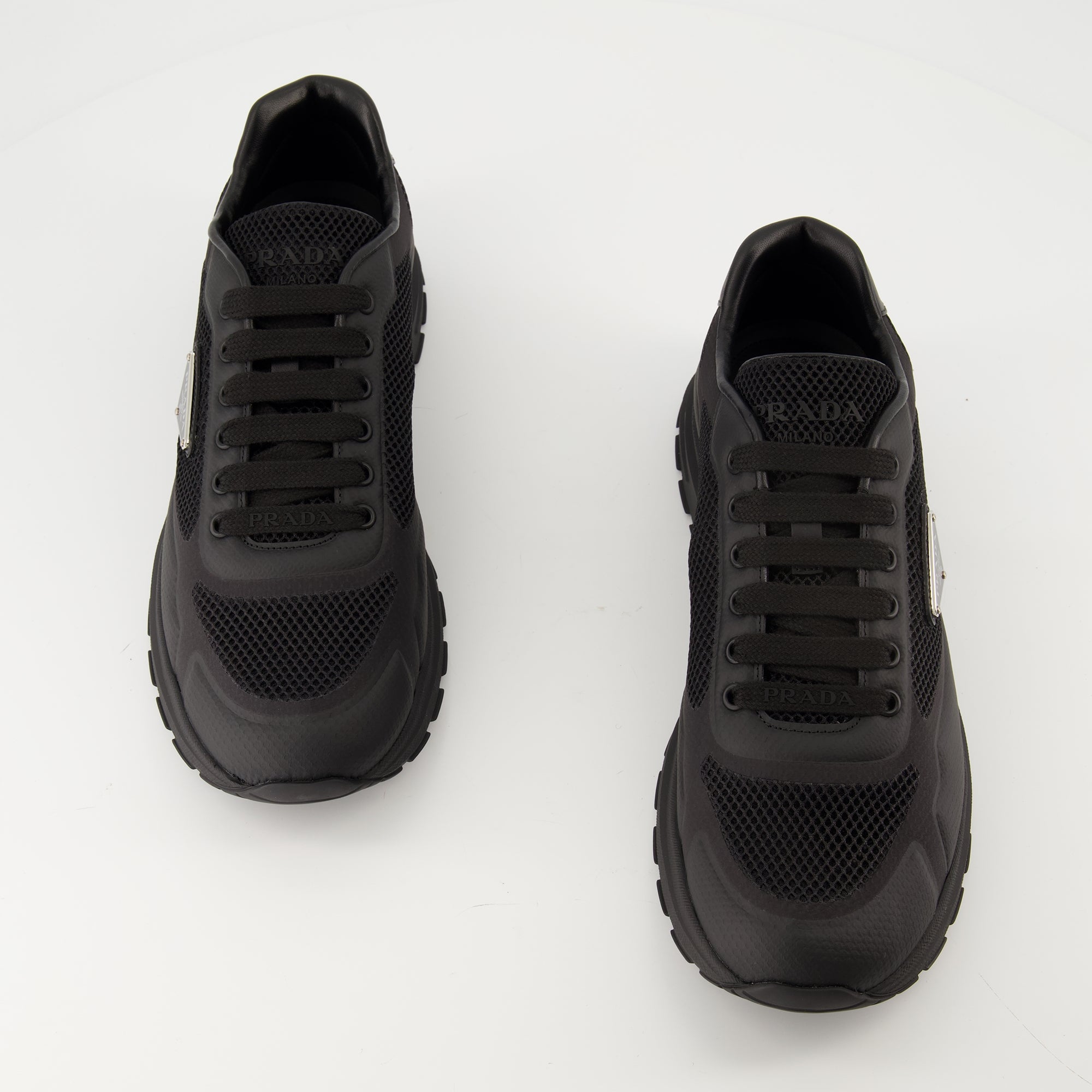 Image of the Prada Men's Prax 2.0 Sneakers - Fall-Winter 2025 - Top View of Shoe Pair