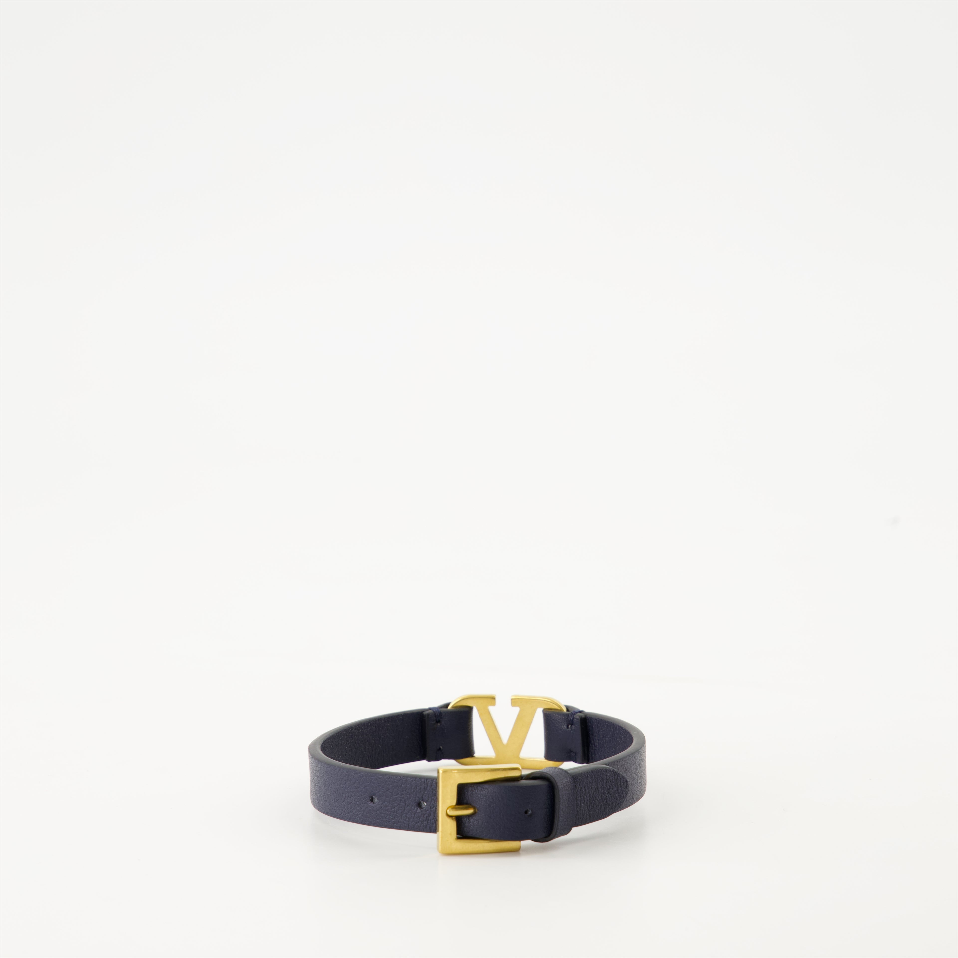 Jewelry Bracelet VLogo en cuir Valentino Garavani Blue Homme