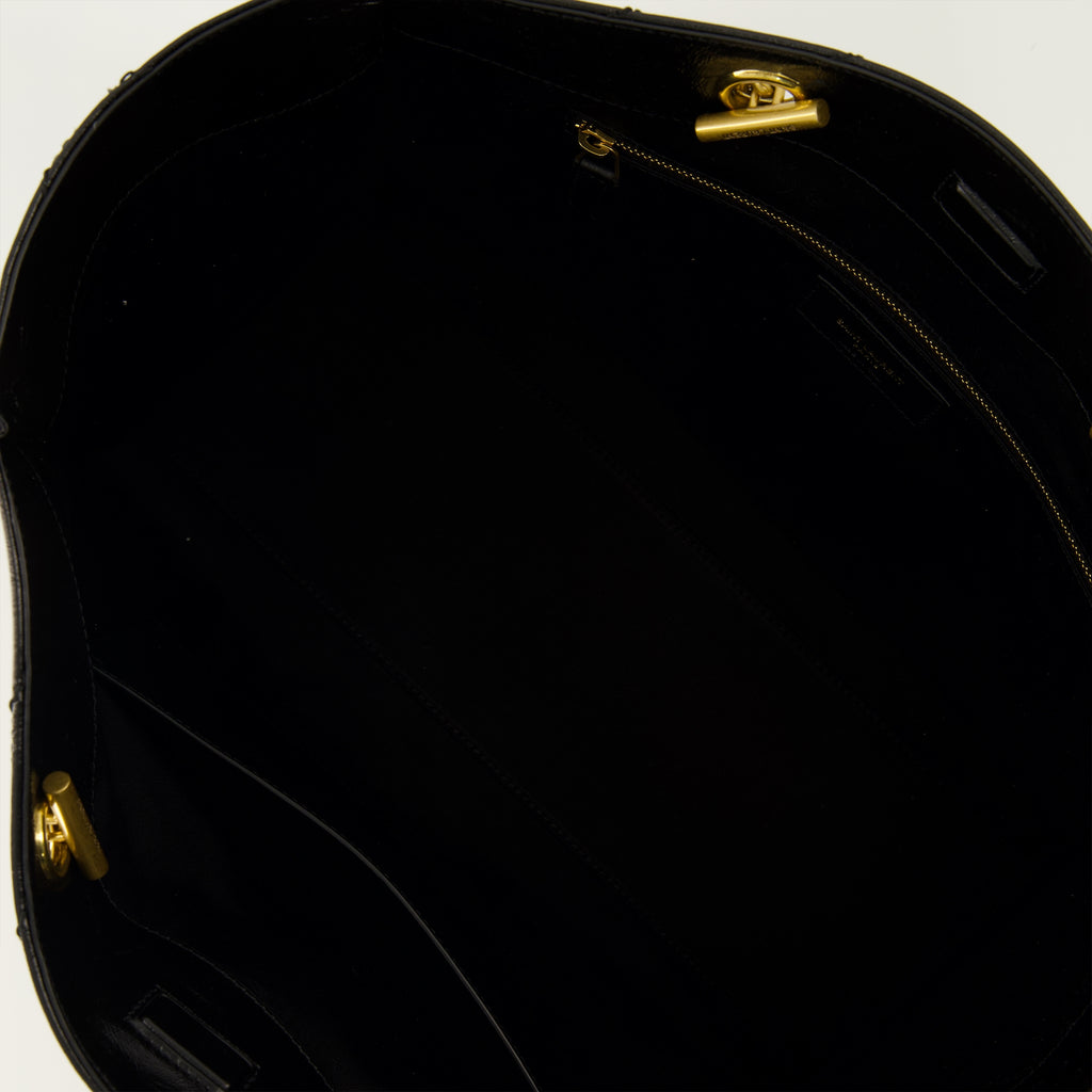 Sacs à main et épaule 니키 쇼핑 블랙 가죽 백 Saint Laurent Noir Femme