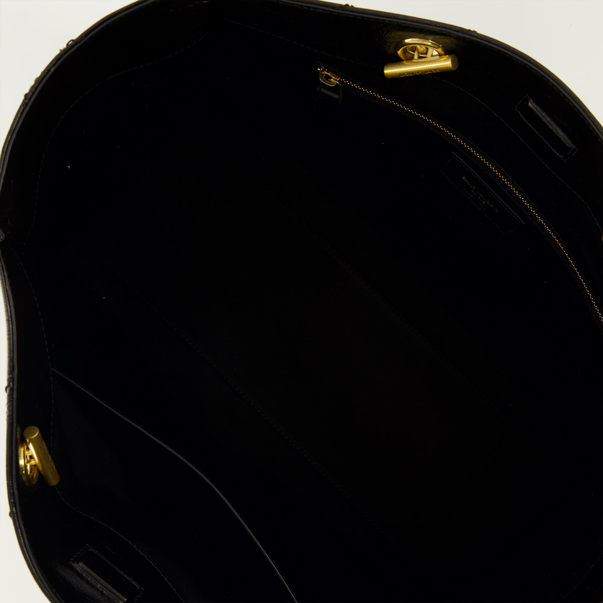 Sacs à main et épaule Bolsa Niki Shopping em Couro Preto Saint Laurent Noir Femme