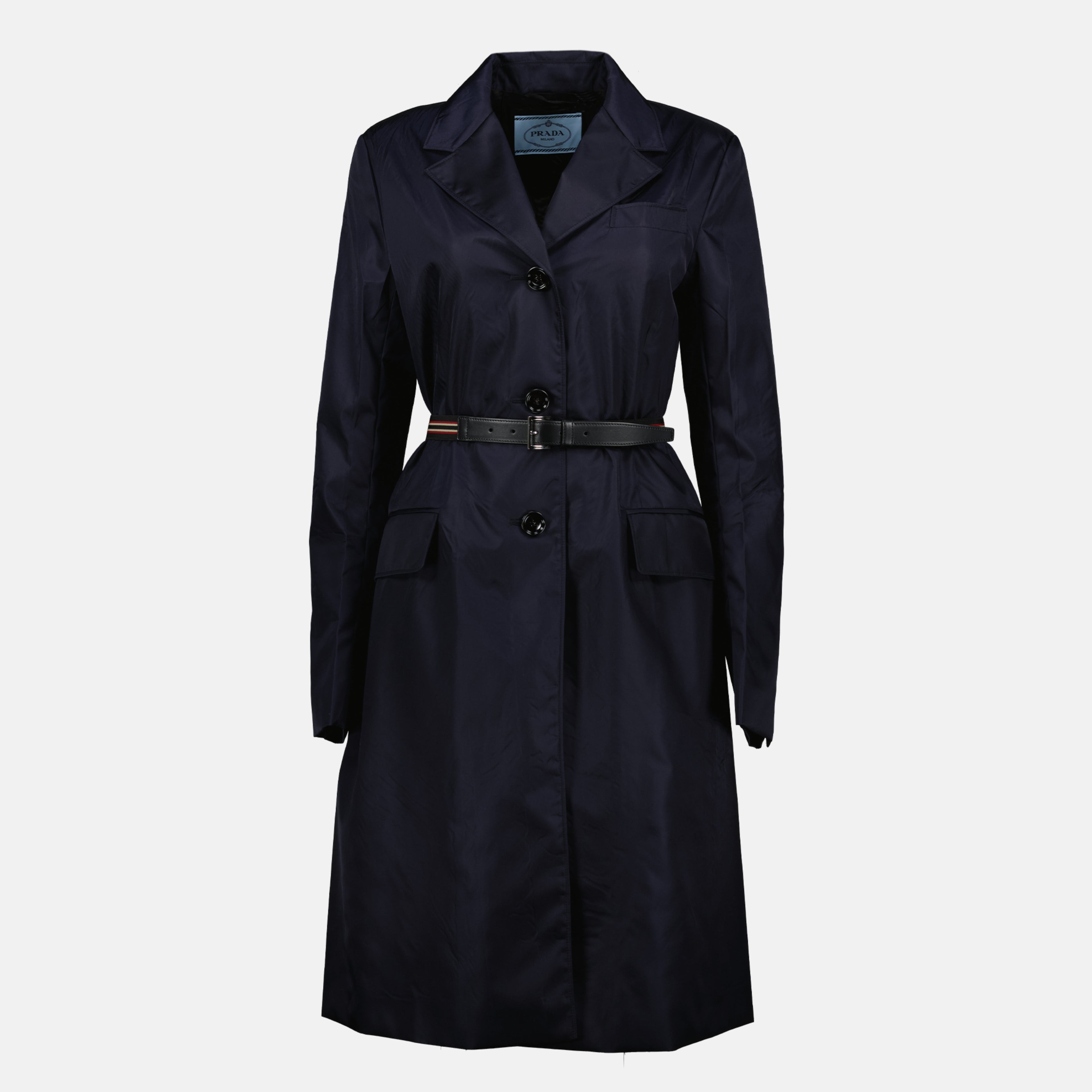 Manteaux Trench en Re-nylon Prada Bleu foncé Femme