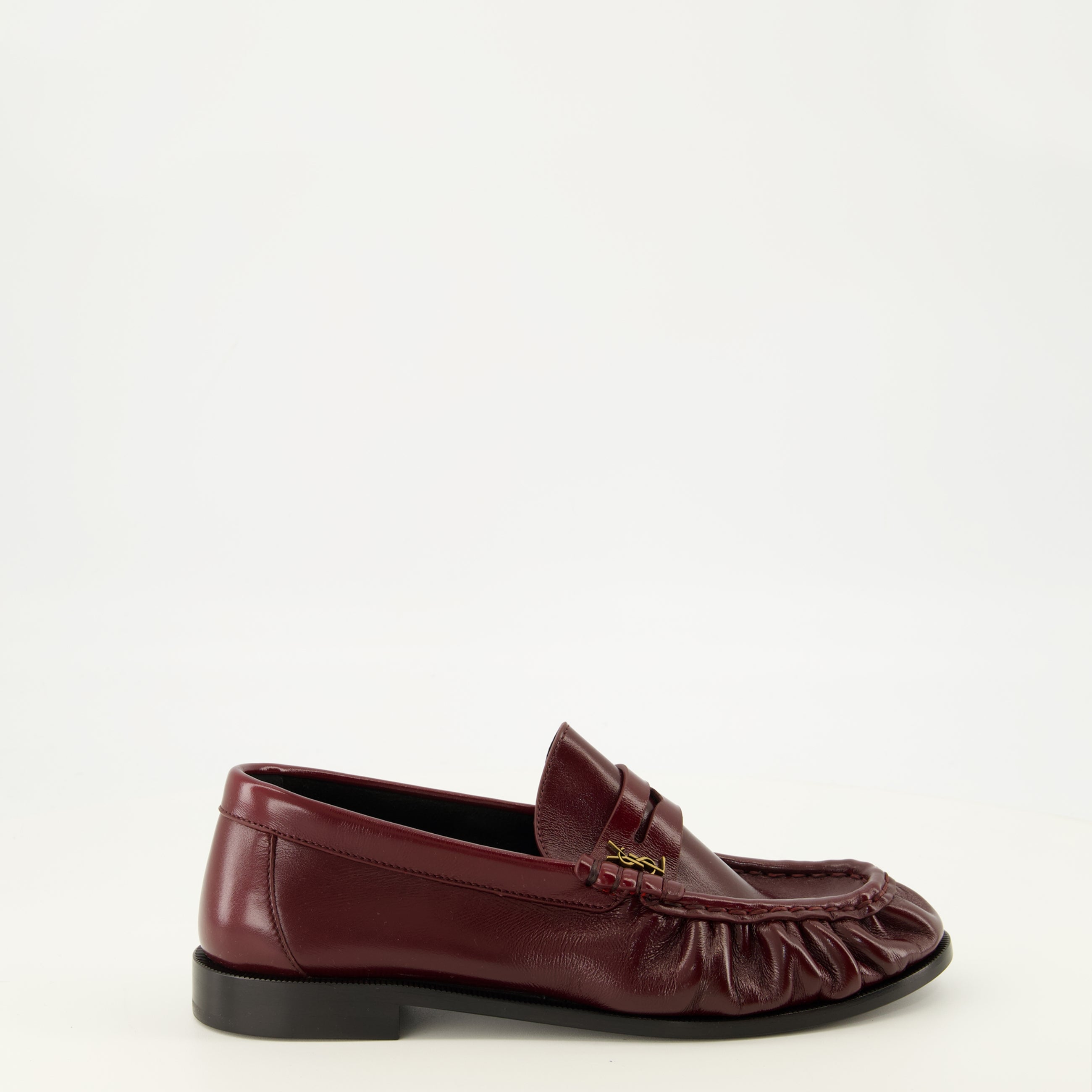 Mocassins 보르도 가죽 로퍼 모카신 Saint Laurent Bordeaux Femme