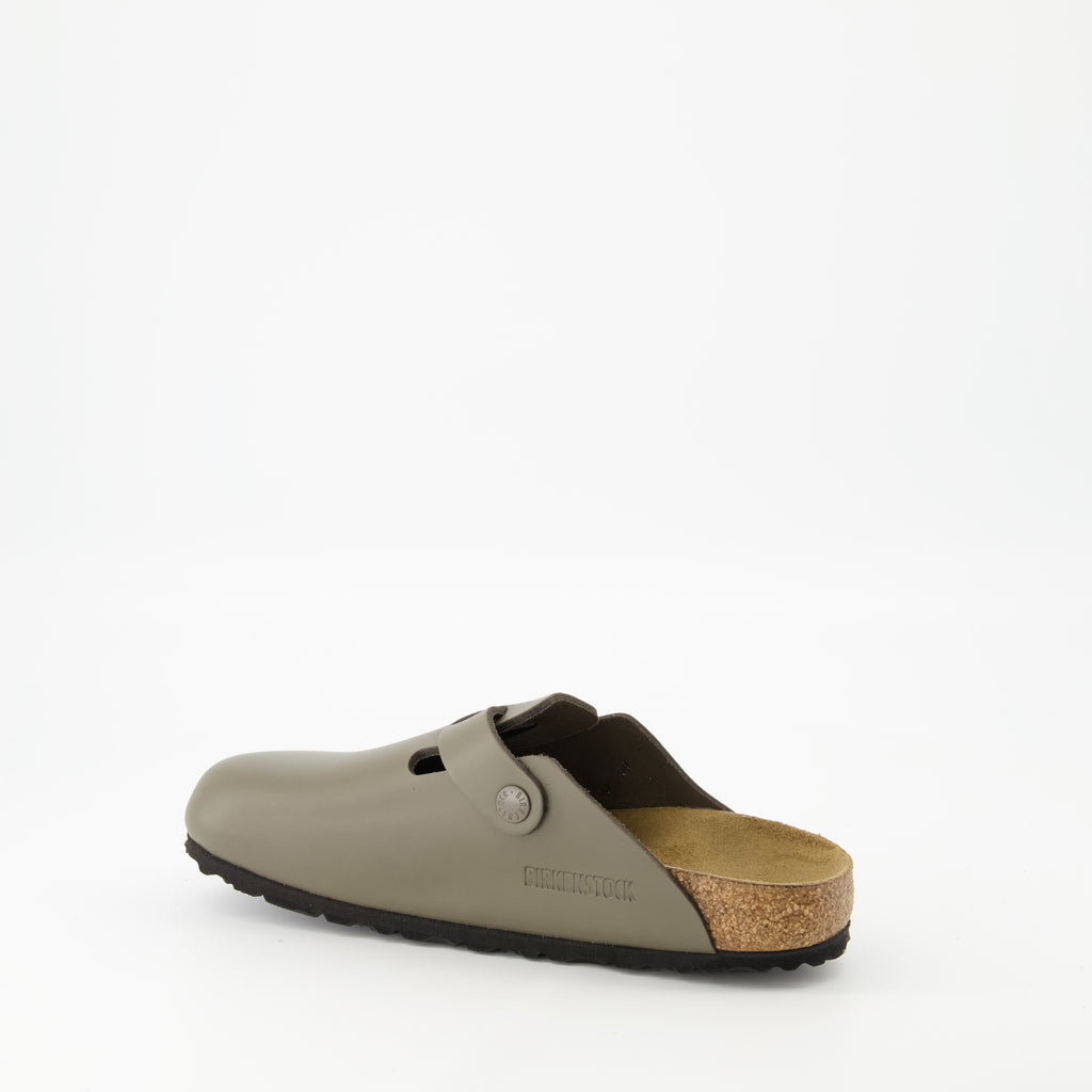 Chaussures ouvertes Mules Boston Birkenstock Kaki Femme