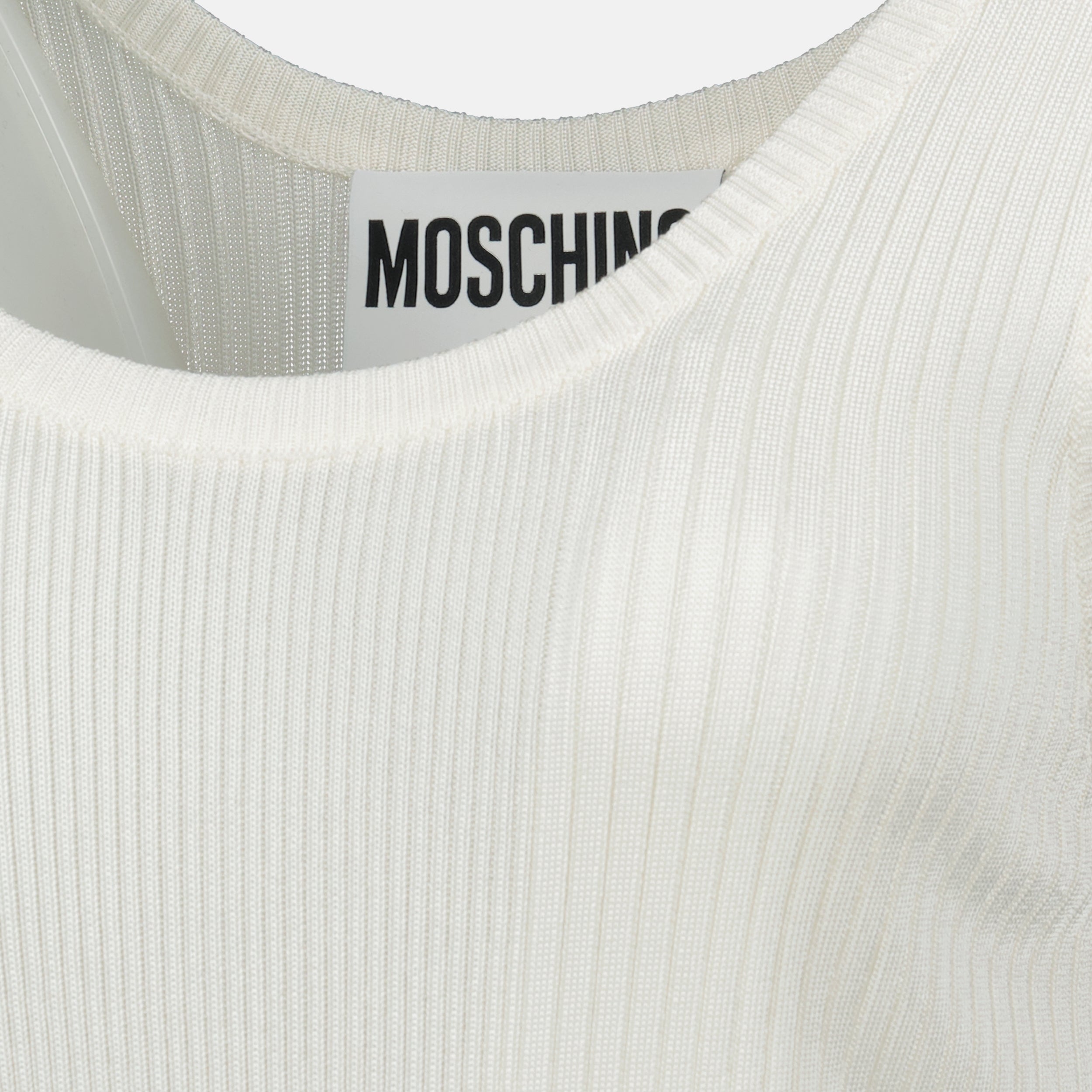 Tops Ribbed Top Moschino White Women