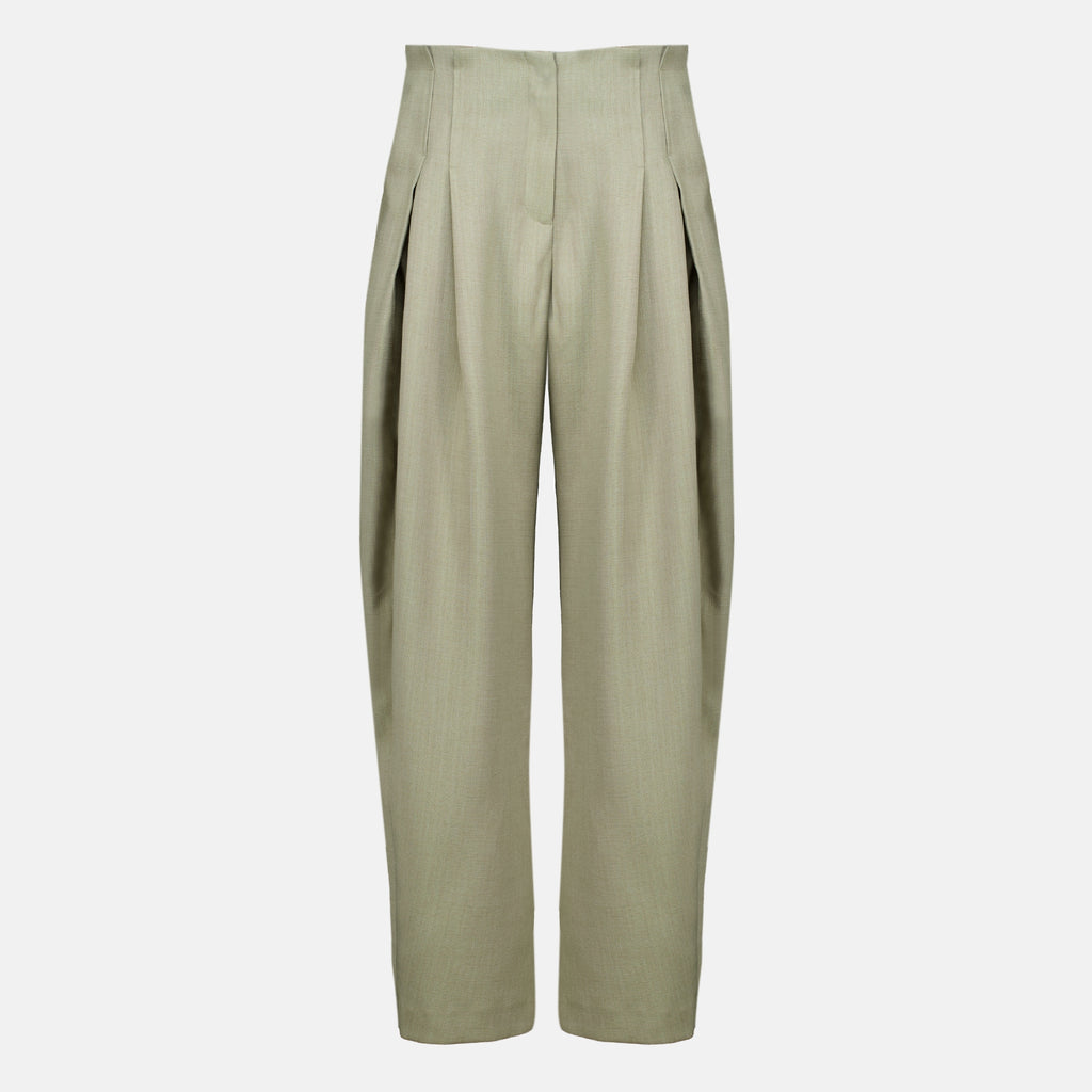 Pantalons Pantalon large à pinces kaki Iro Kaki Femme