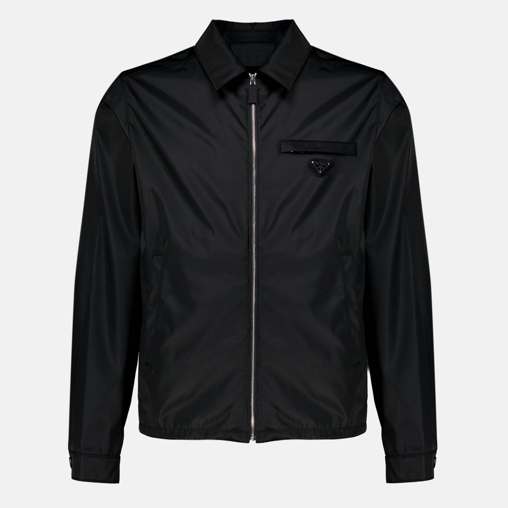 Vestes Blouson en Re-Nylon noir Prada Noir Homme