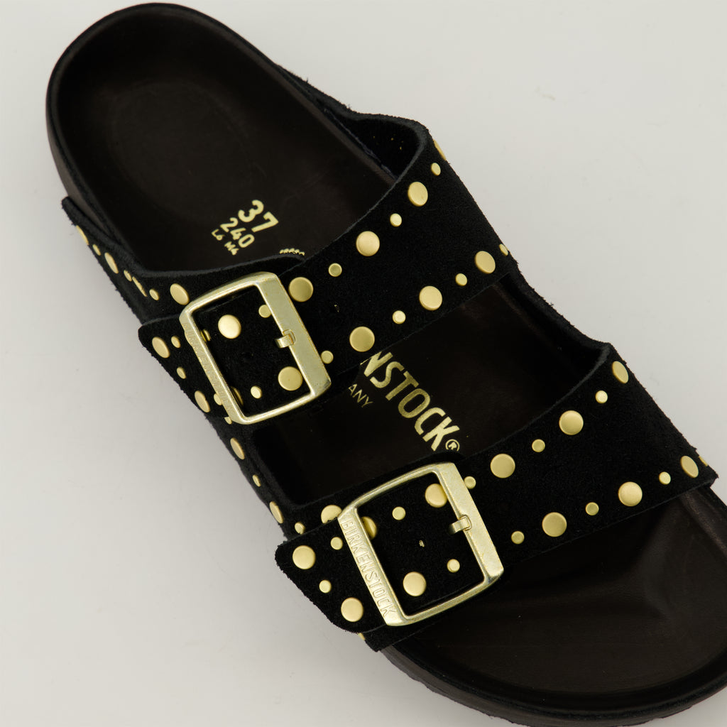 Open shoes Sandales Arizona Rivet Birkenstock Black Femme