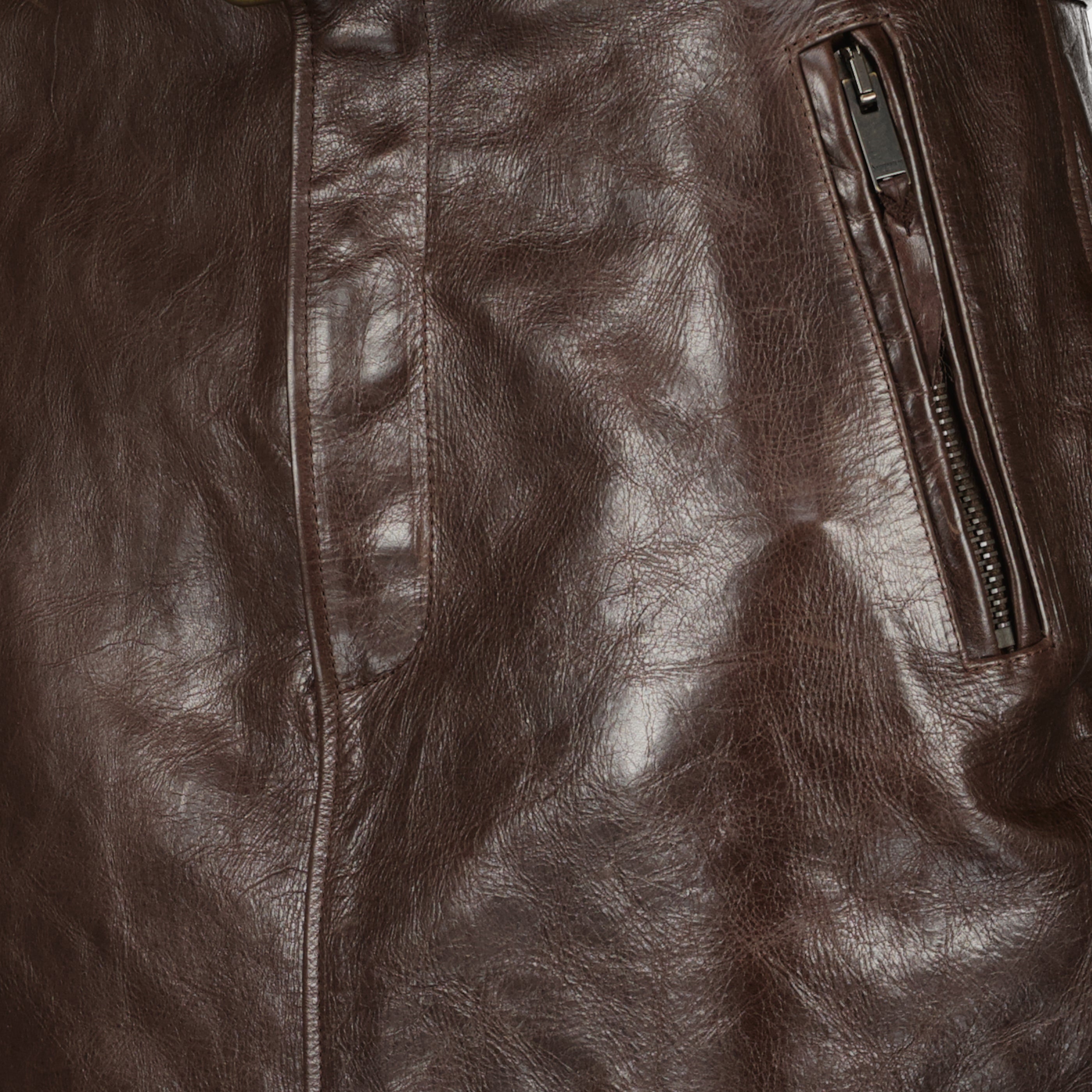 Image de l'article Jupe crayon en cuir marron de la marque Saint Laurent pour Femme - Saison Printemps-Été 2026 - Vue détaillée_2