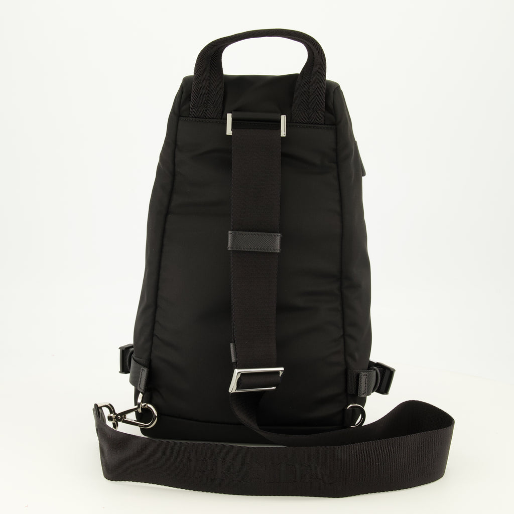 Sacs bandoulière ブラック リナイロン バックパック Prada Noir Homme